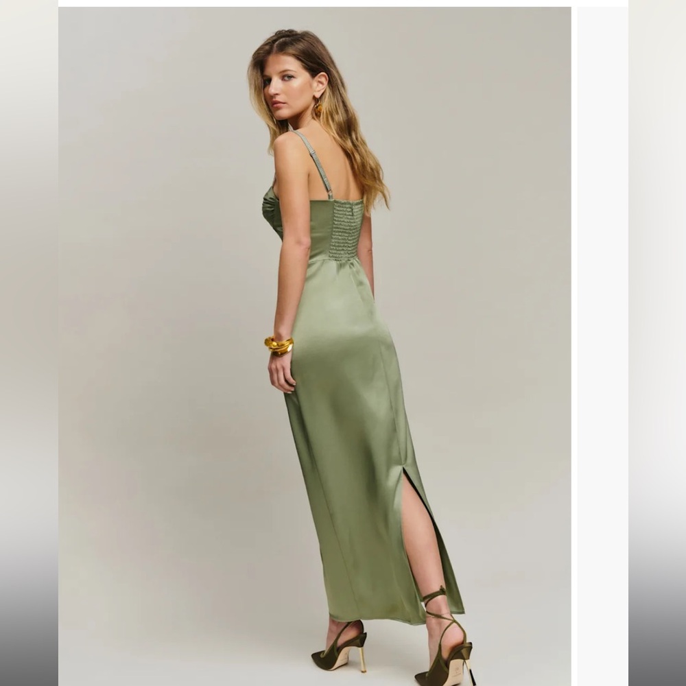 NWT Reformation Sage Green Maxi Dress - Picture 3 of 5
